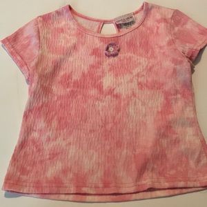 Little lady pink tie dye shirt